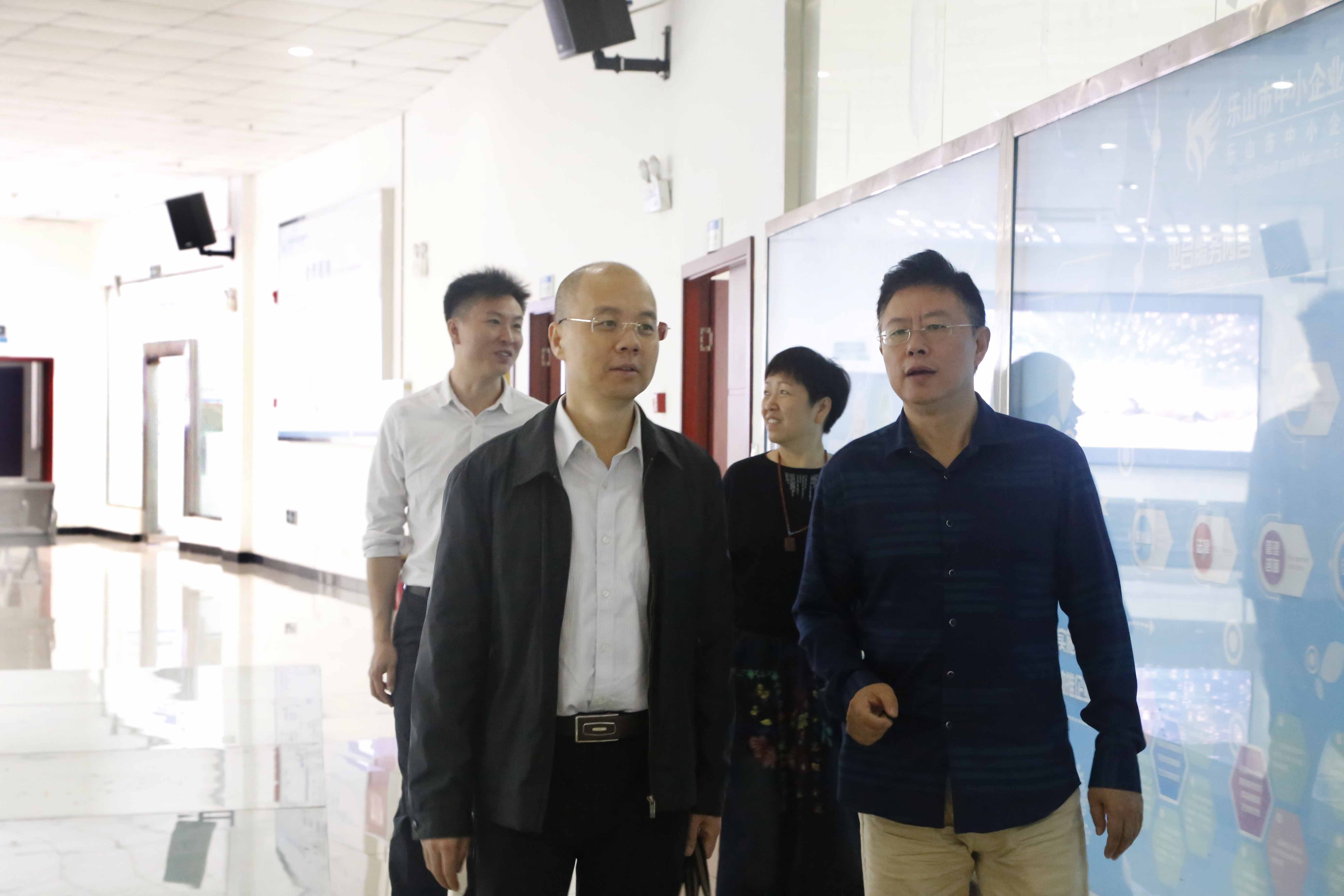 省经信委服务体系处副调研员朱建章到我 平台调研指导工作